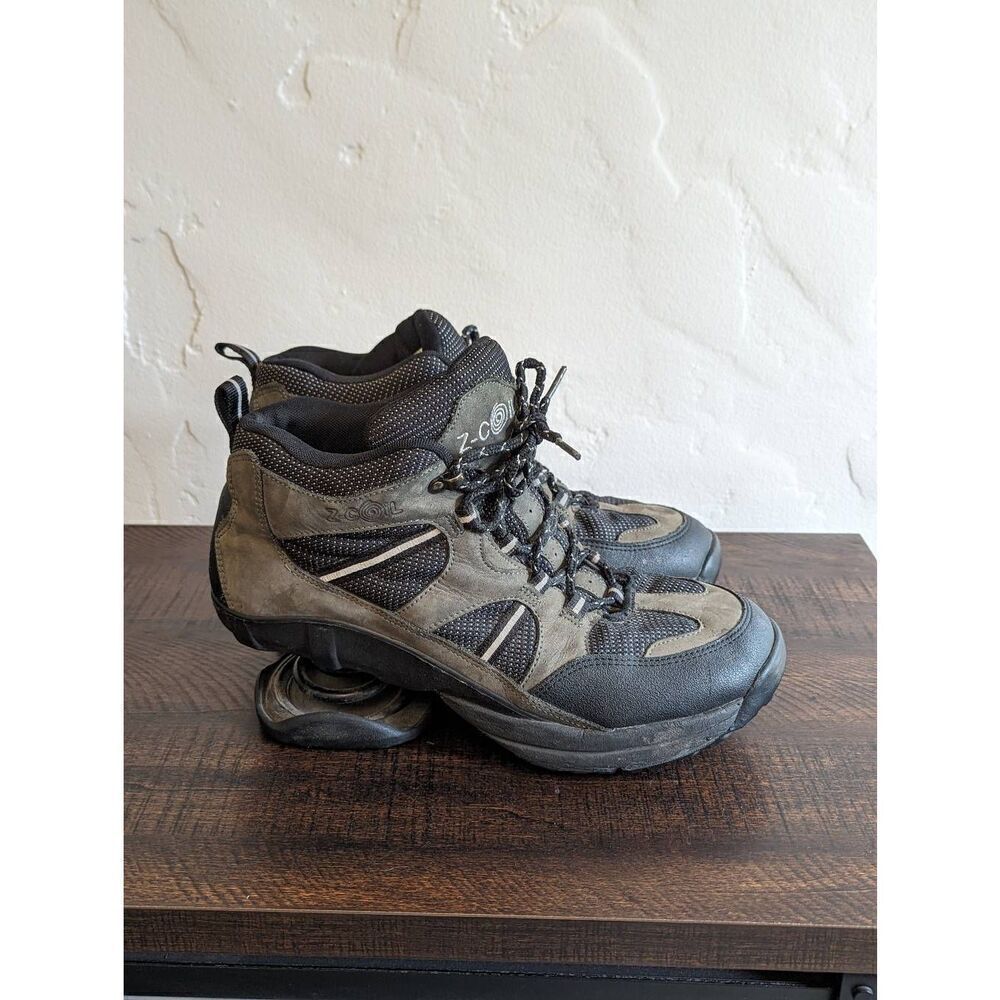 Z-Coil High Desert Gray and Black Hiking Boots Pain Relief Spring Heel Size 10